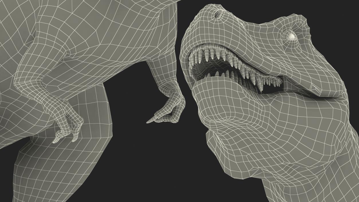 3D Animated Tyrannosaurus Rex Waiting Rigged