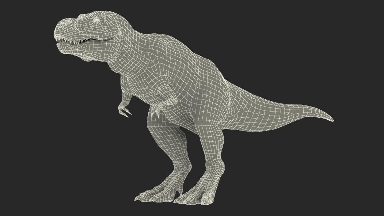 3D Animated Tyrannosaurus Rex Waiting Rigged