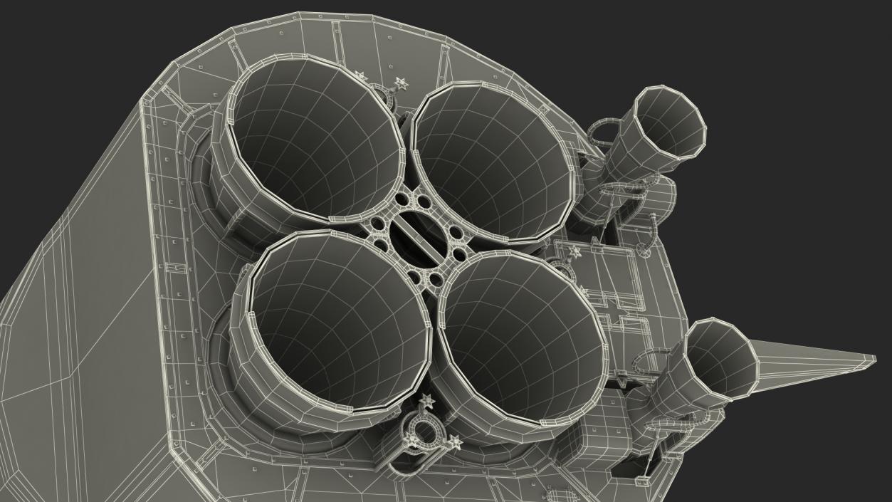 3D Soyuz 2 Orbital Launch Vehicle Main Parts