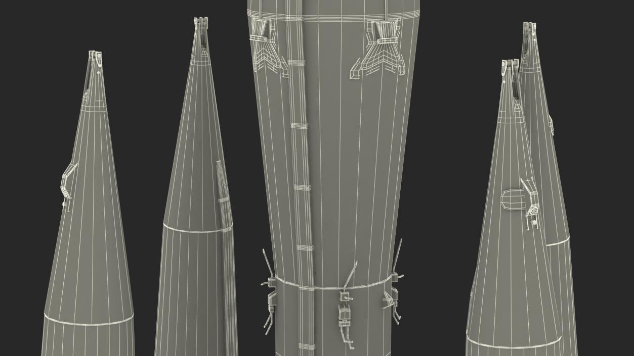 3D Soyuz 2 Orbital Launch Vehicle Main Parts