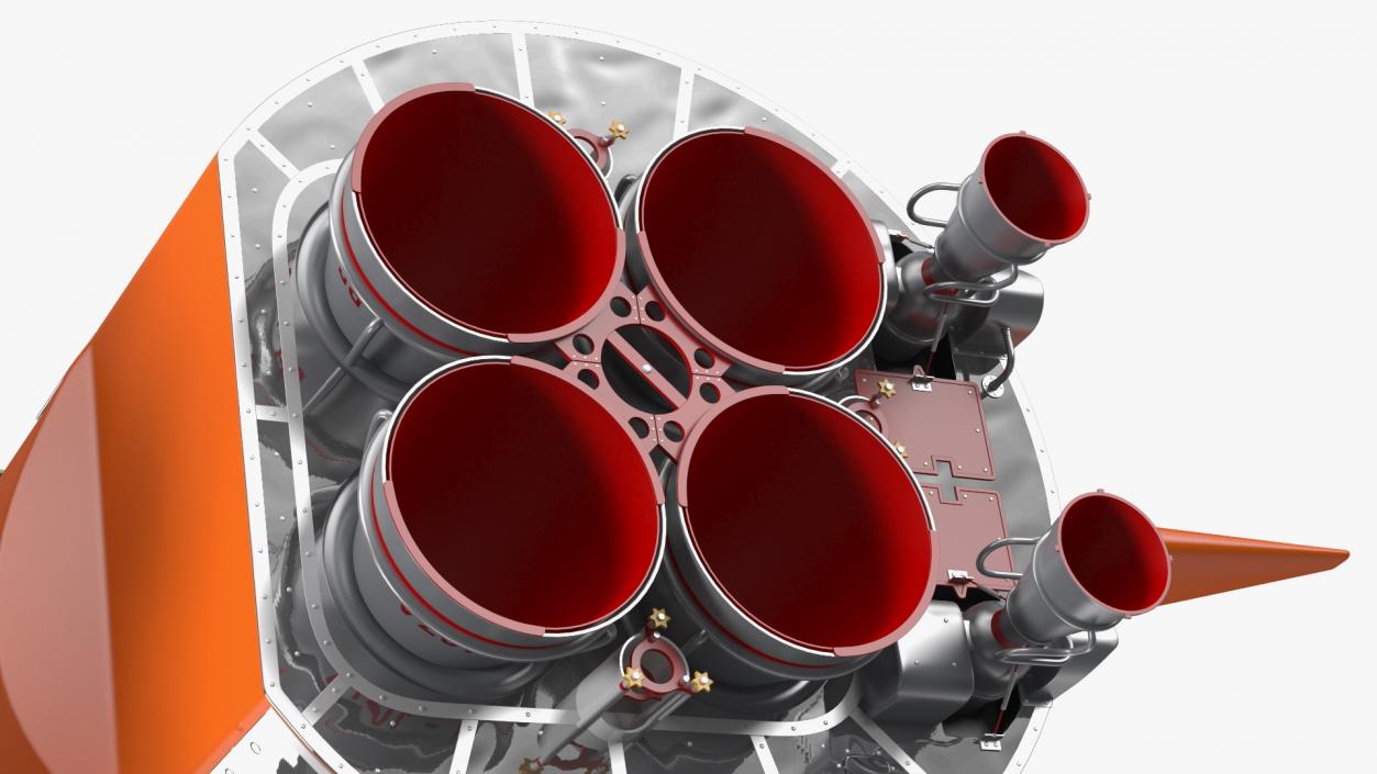 3D Soyuz 2 Orbital Launch Vehicle Main Parts