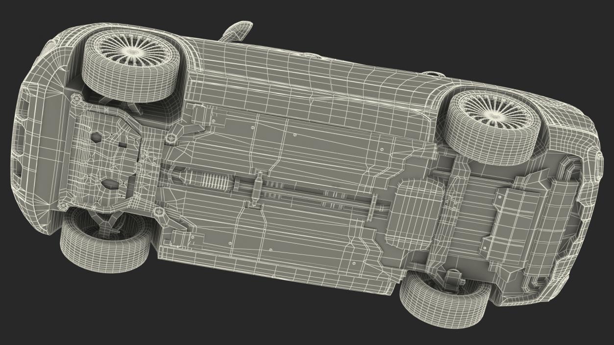 Maybach GLS 600 Silver Rigged 3D model