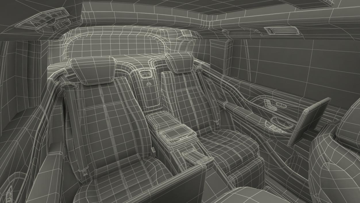 Maybach GLS 600 Silver Rigged 3D model