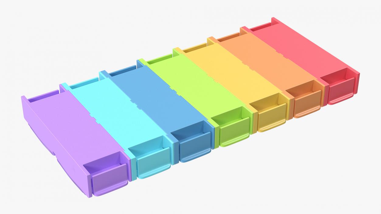 Pill Case Box with 14 Compartments 3D model