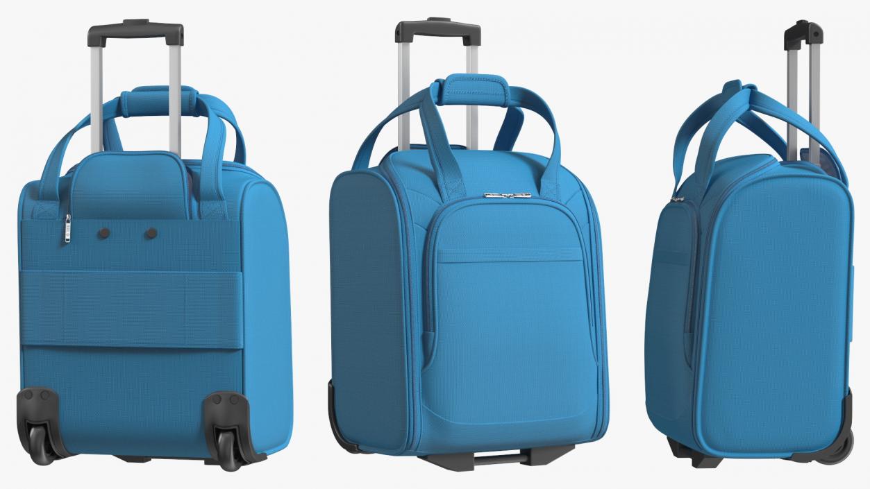 Blue Softshell Luggage 3D