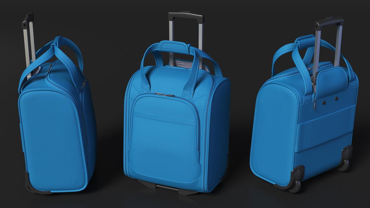 Blue Softshell Luggage 3D