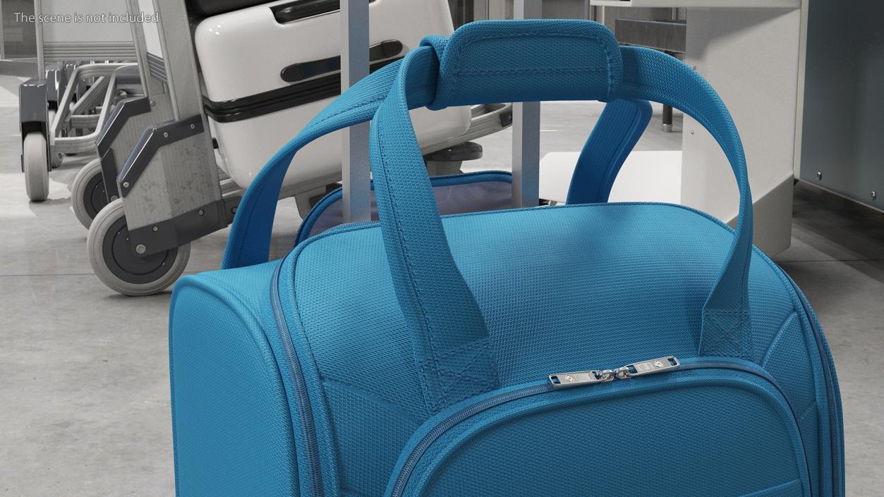 Blue Softshell Luggage 3D