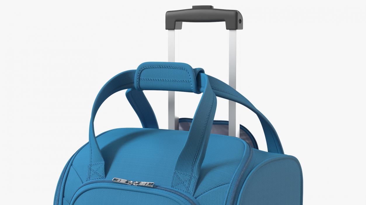 Blue Softshell Luggage 3D