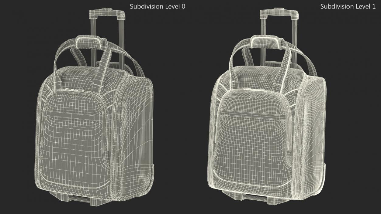 Blue Softshell Luggage 3D