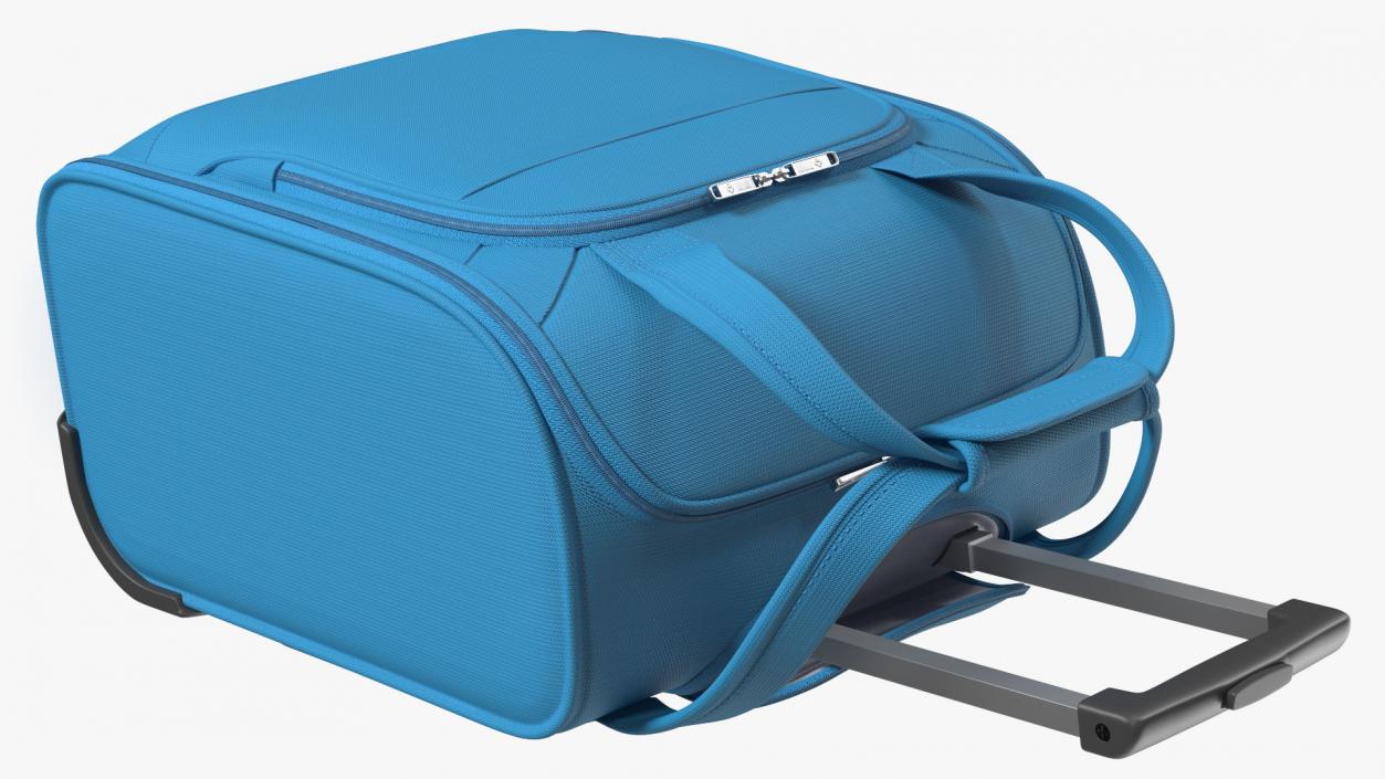 Blue Softshell Luggage 3D