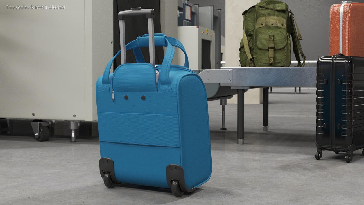 Blue Softshell Luggage 3D