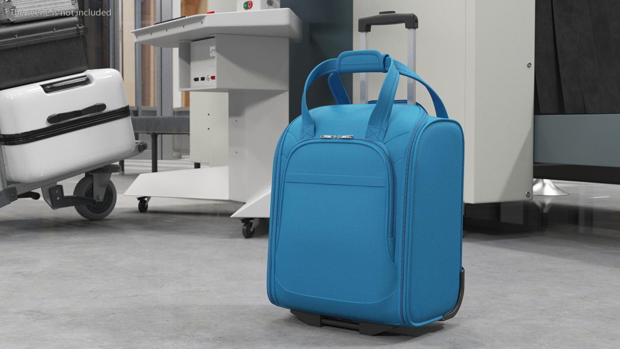 Blue Softshell Luggage 3D