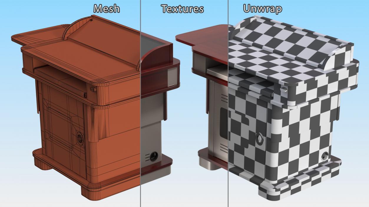 3D University Lectern model