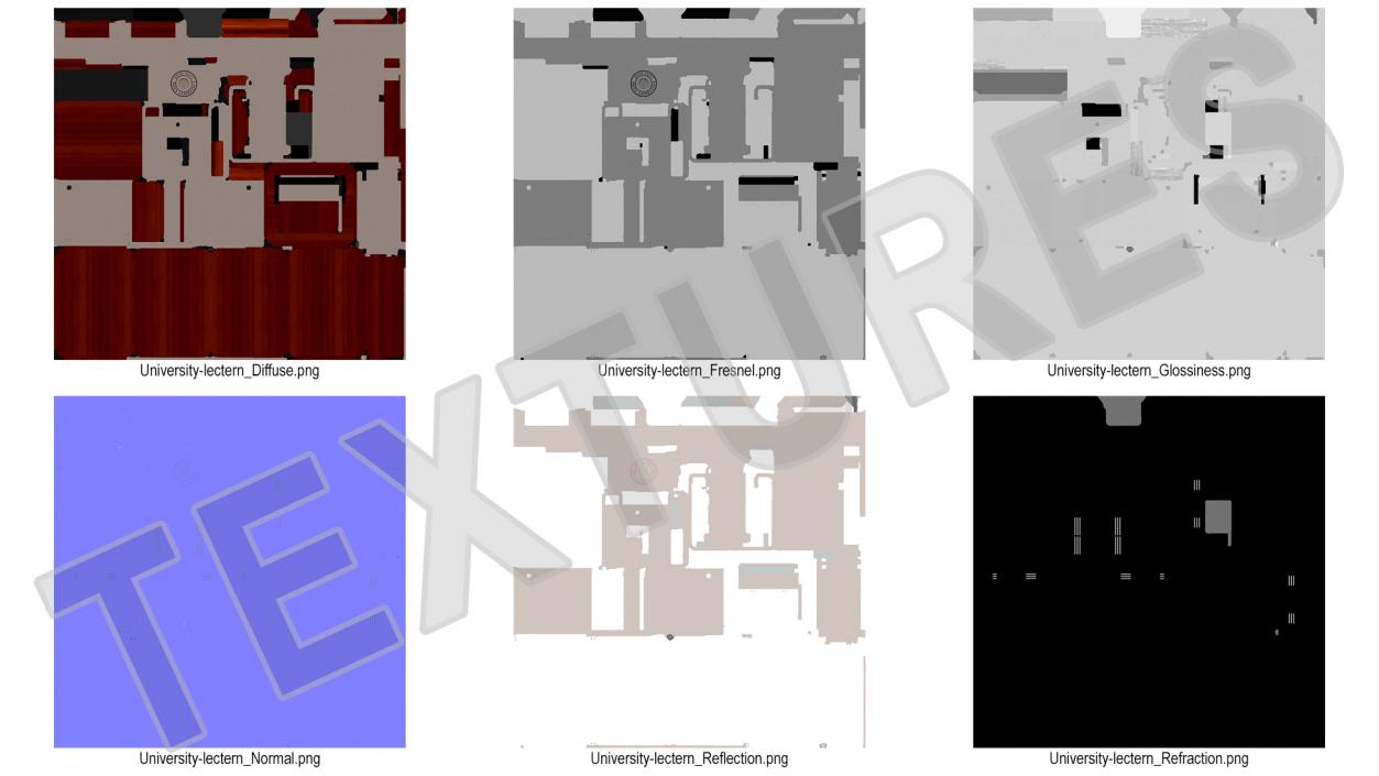 3D University Lectern model