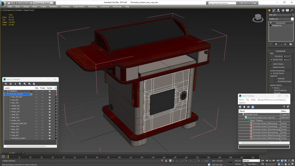 3D University Lectern model