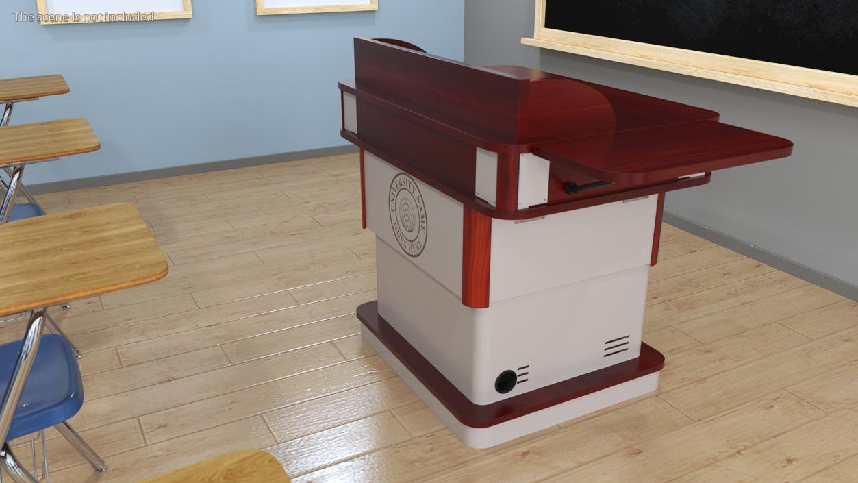 3D University Lectern model