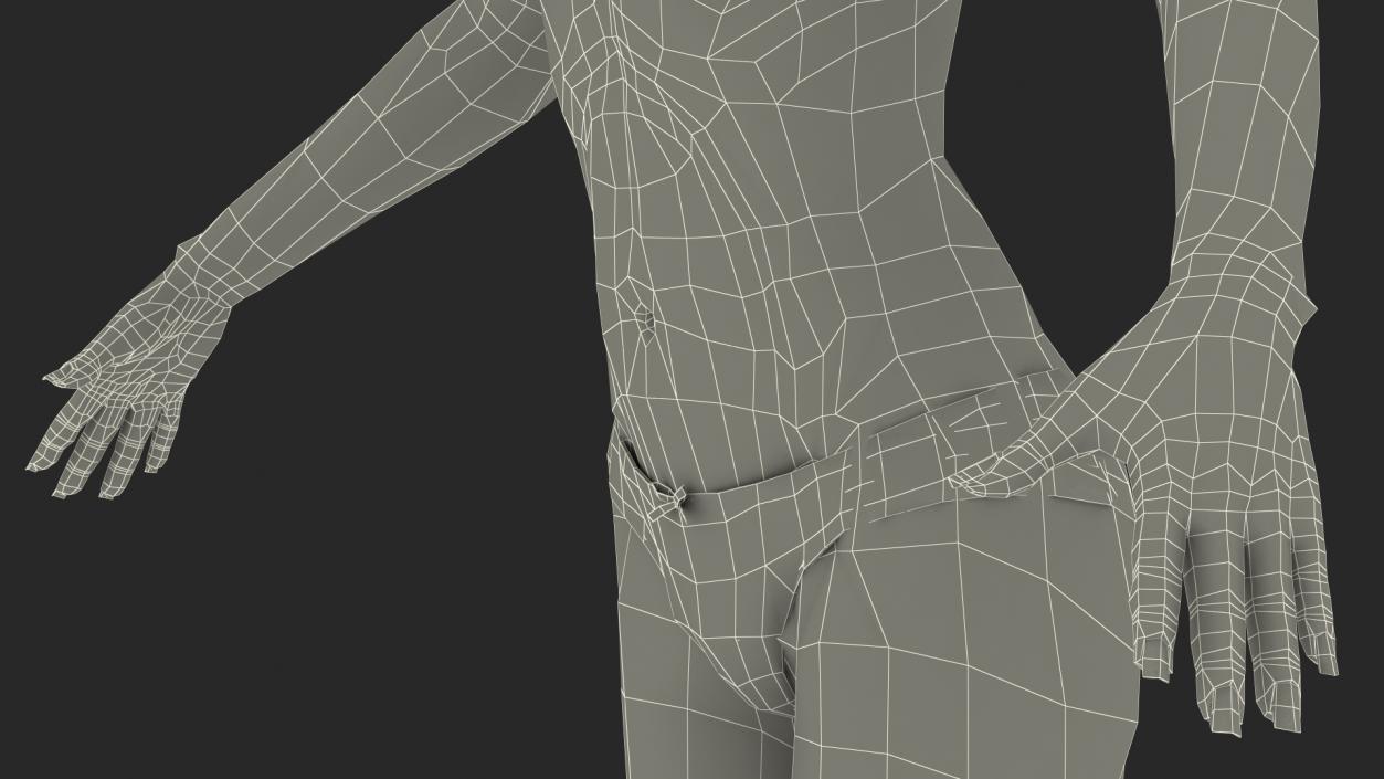 Chinese Woman Lingerie Rigged 3D model