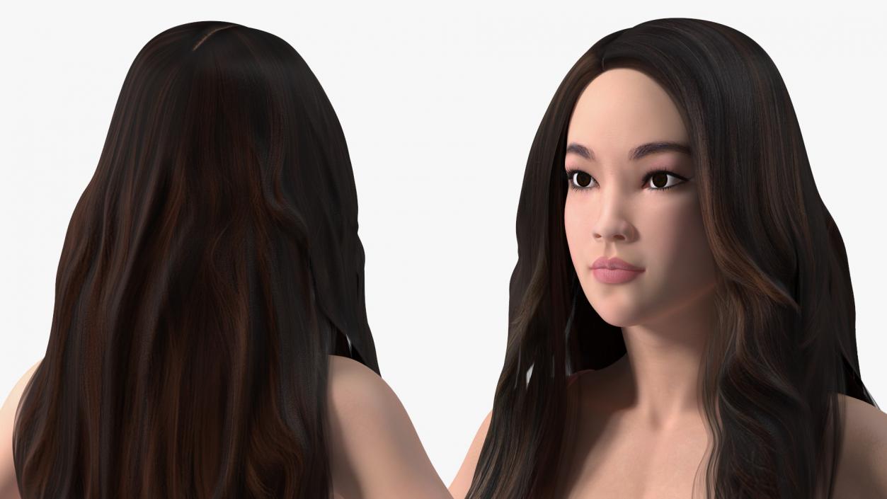 Chinese Woman Lingerie Rigged 3D model