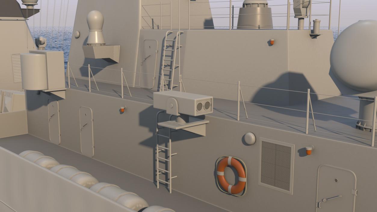 Frigate Rigged 3D model