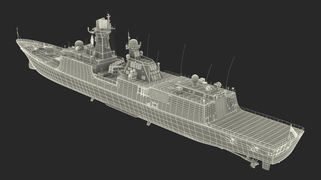 Frigate Rigged 3D model