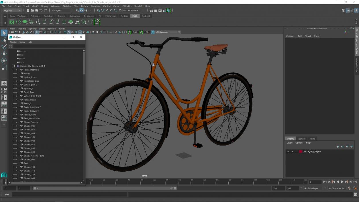 3D model Classic City Bicycle