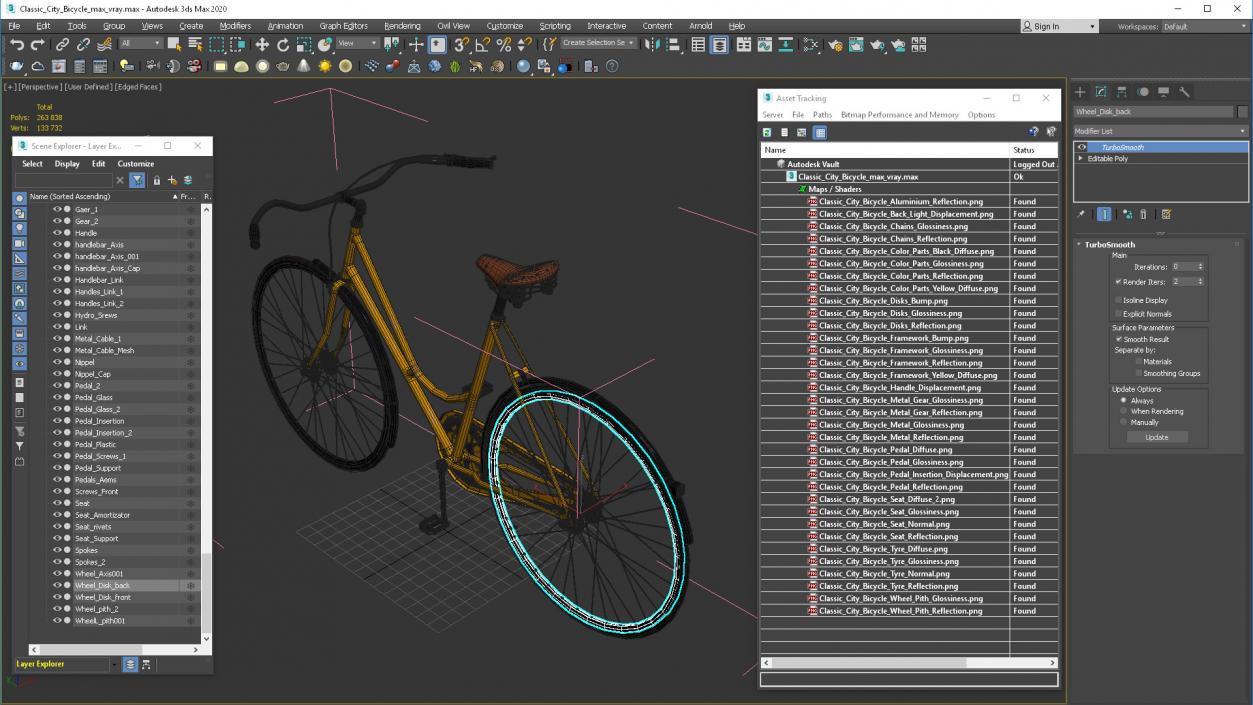 3D model Classic City Bicycle