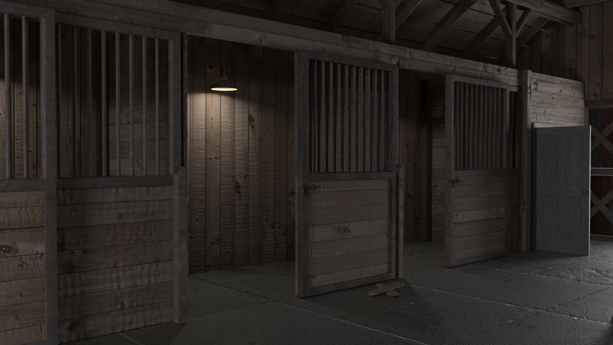 Old Derelict Wooden Barn 3D model