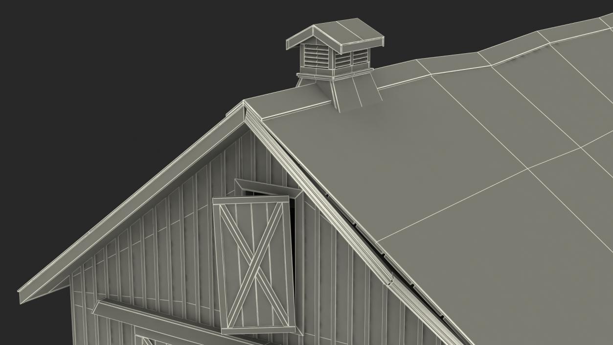 Old Derelict Wooden Barn 3D model