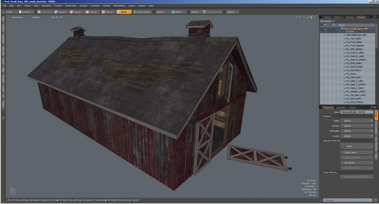 Old Derelict Wooden Barn 3D model