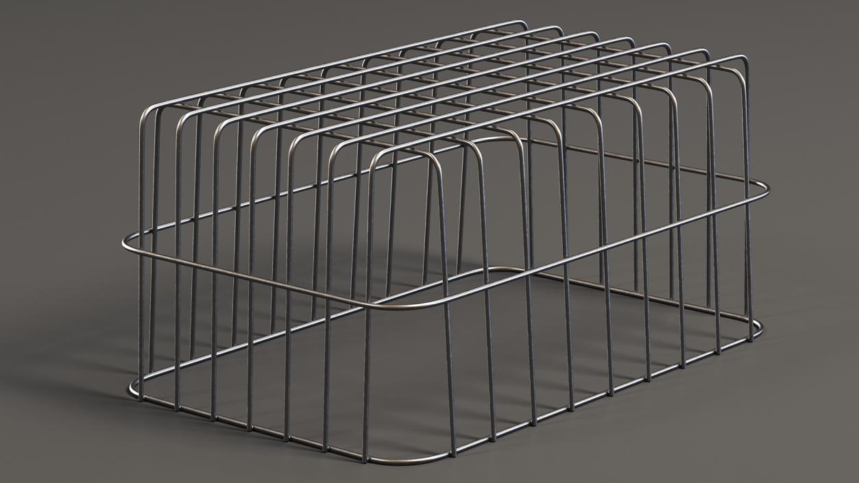 3D Black Steel Basket model