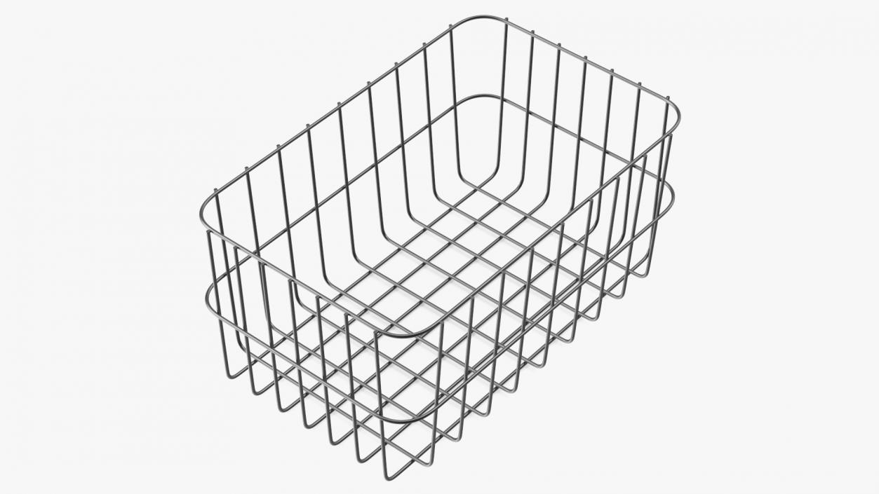 3D Black Steel Basket model