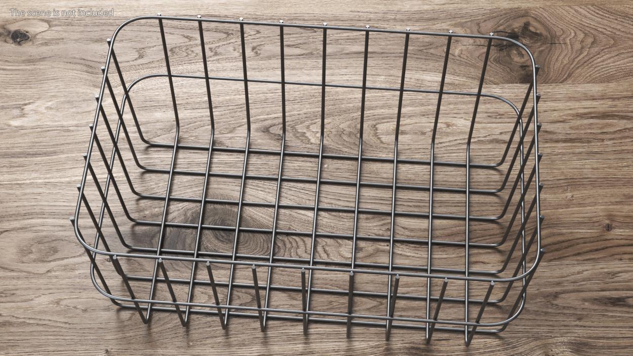 3D Black Steel Basket model