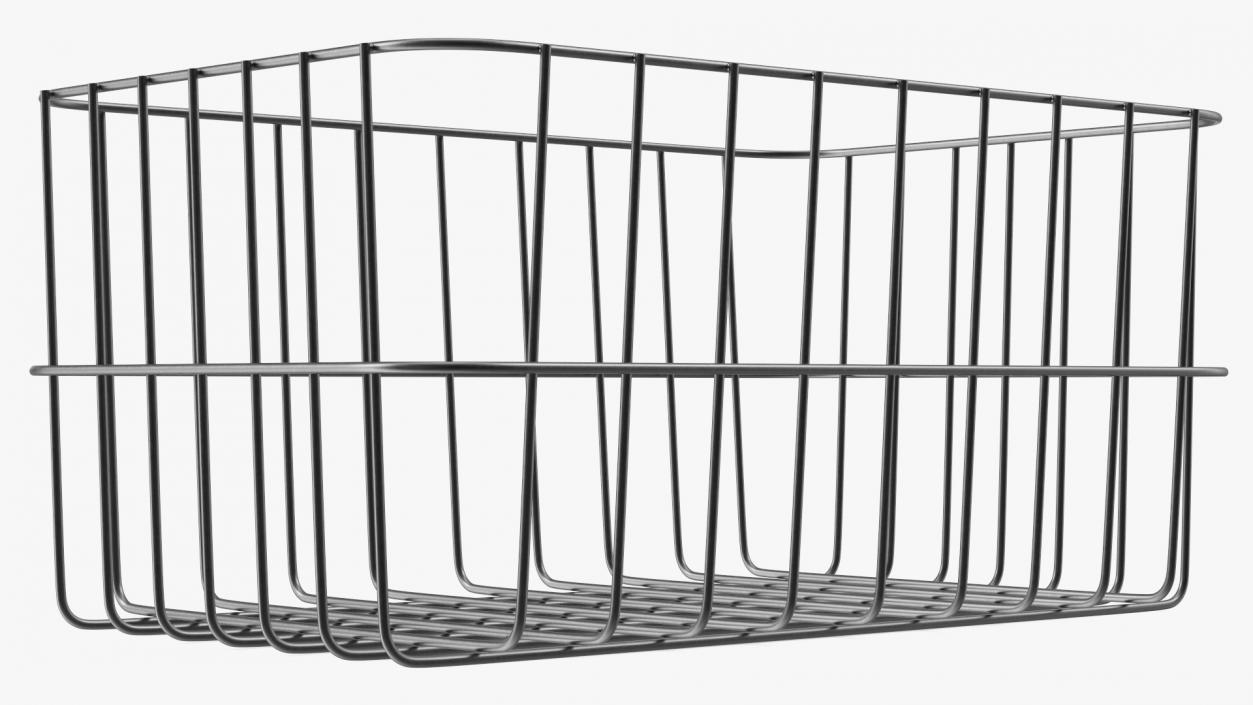 3D Black Steel Basket model