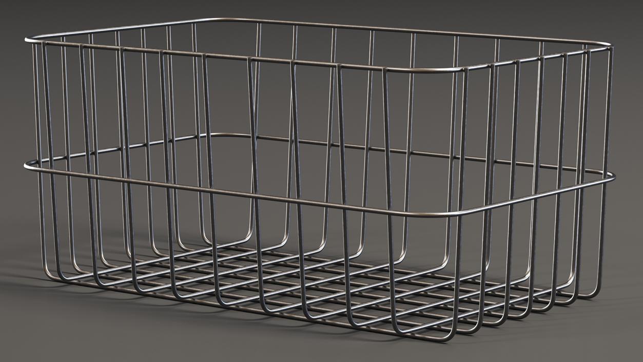 3D Black Steel Basket model