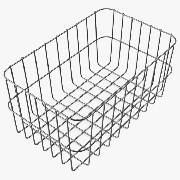 3D Black Steel Basket model