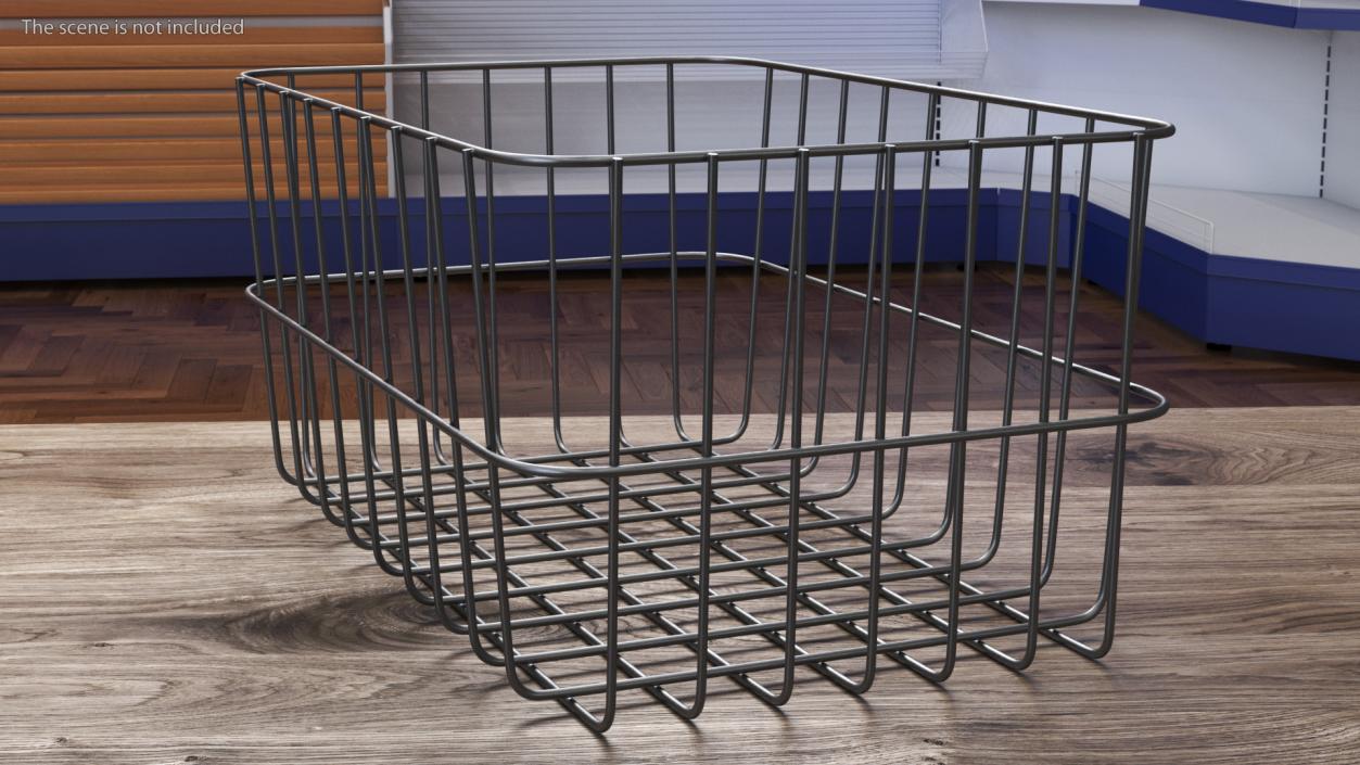 3D Black Steel Basket model