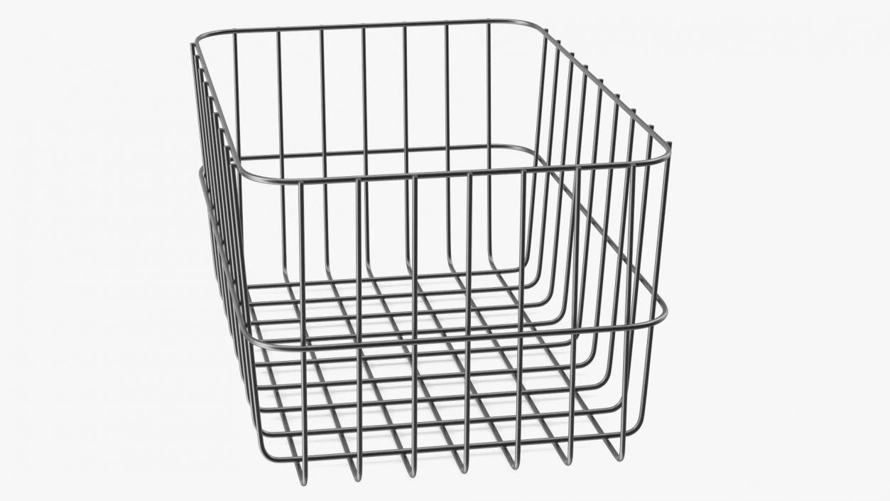 3D Black Steel Basket model