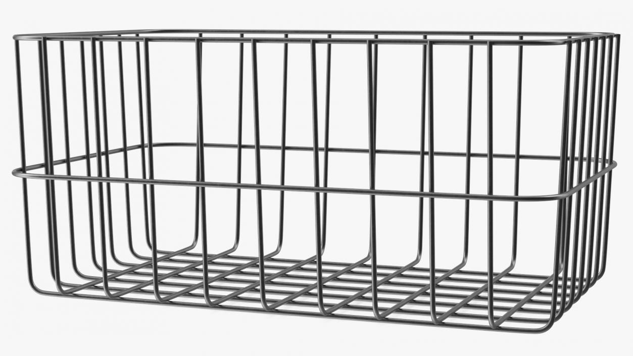 3D Black Steel Basket model