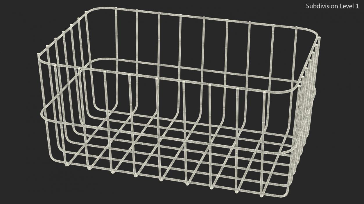 3D Black Steel Basket model