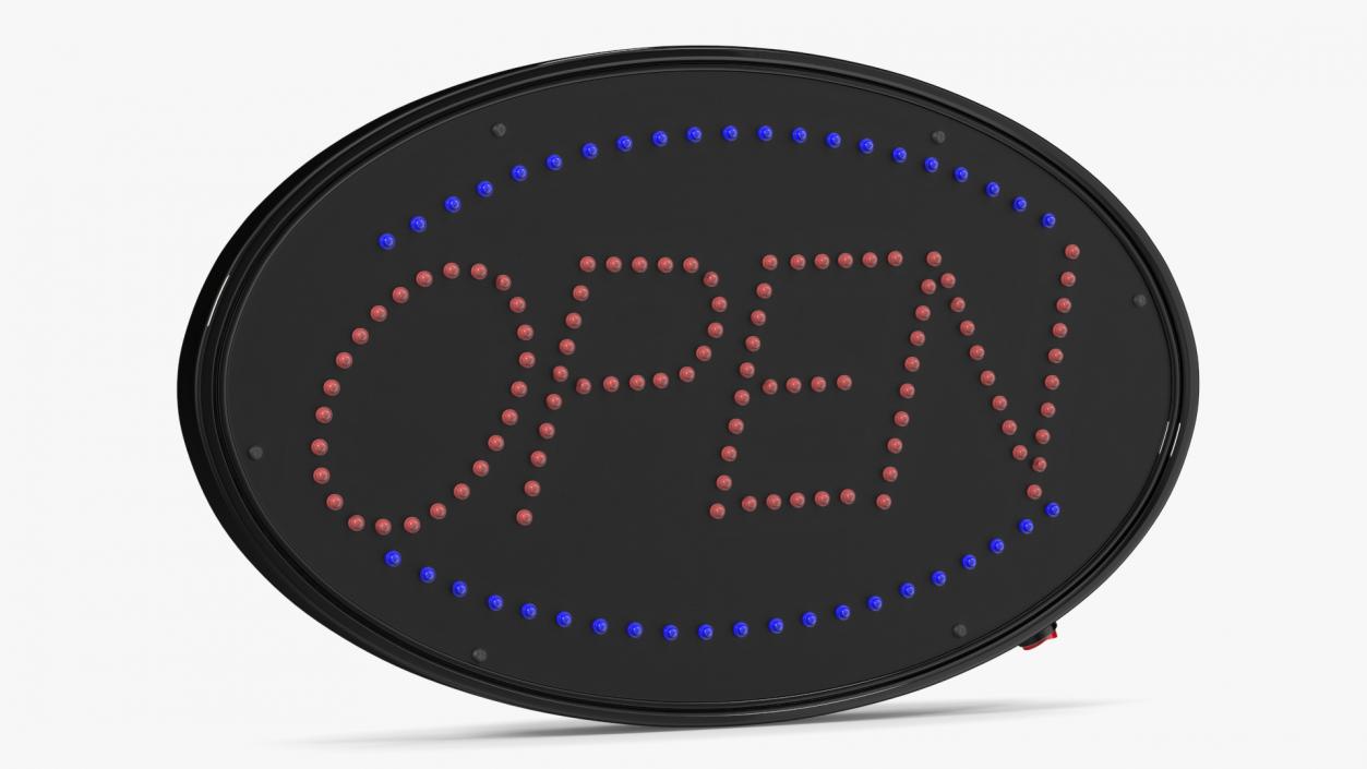 Oval LED Light Business Sign Open OFF 3D