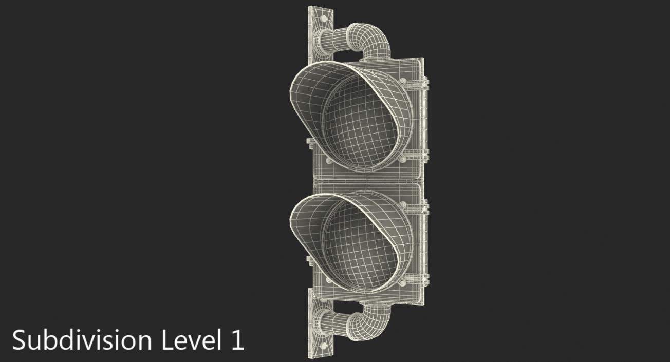 3D model Two Section Traffic Light