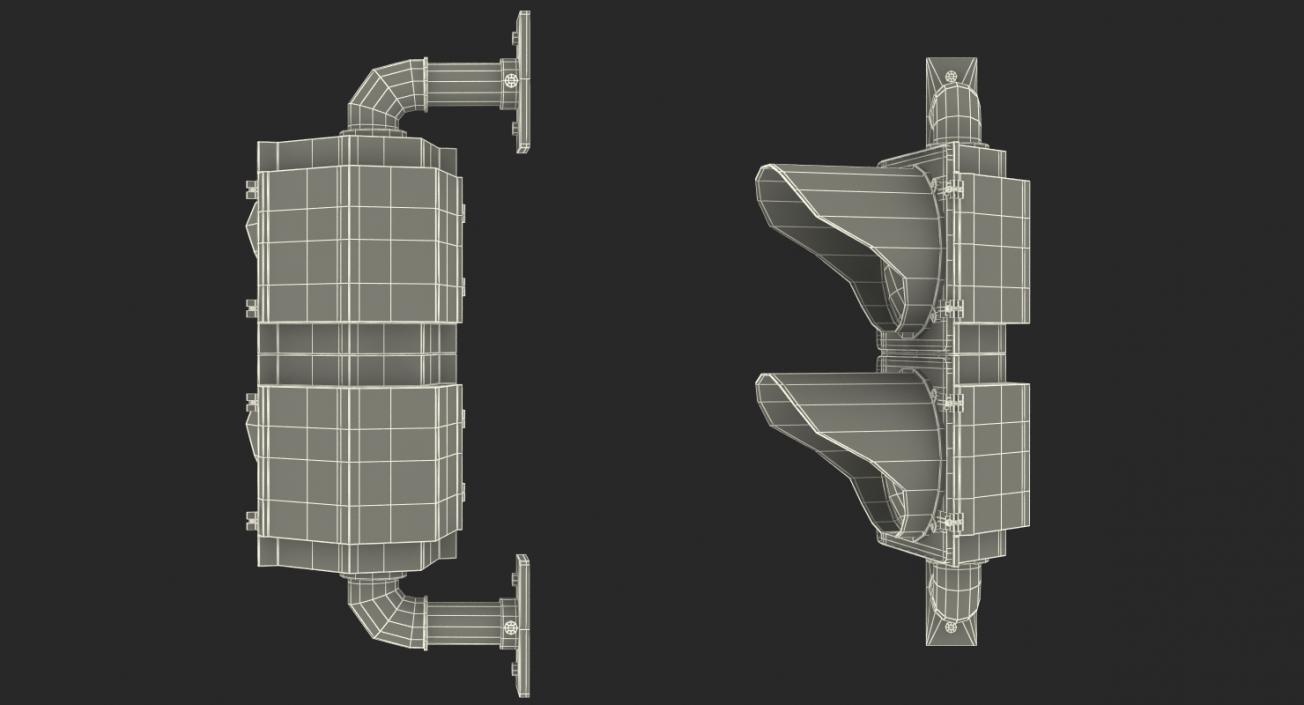 3D model Two Section Traffic Light