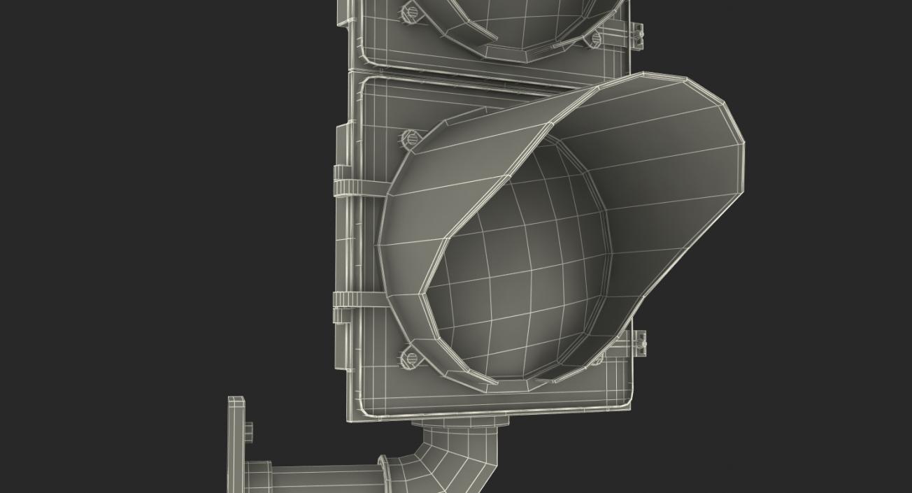 3D model Two Section Traffic Light