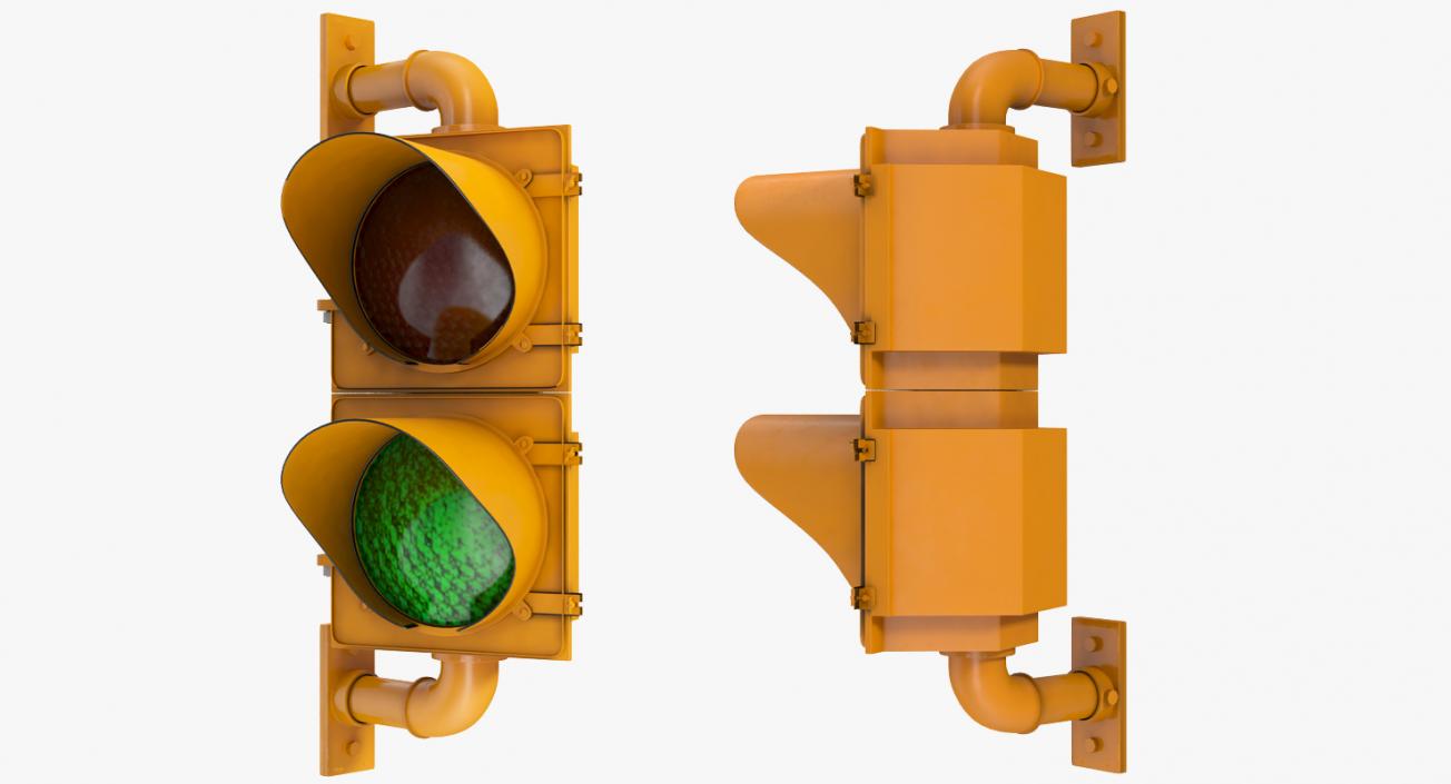 3D model Two Section Traffic Light