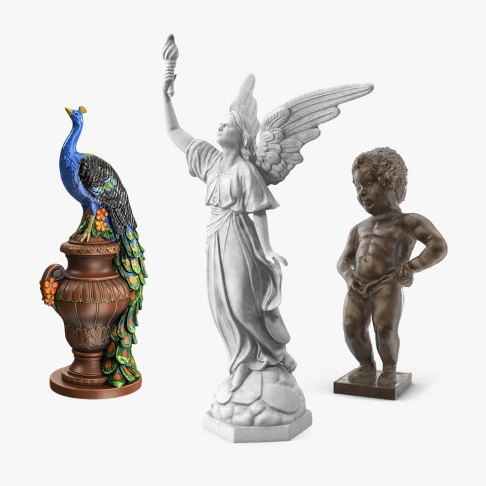 3D Statues Collection model