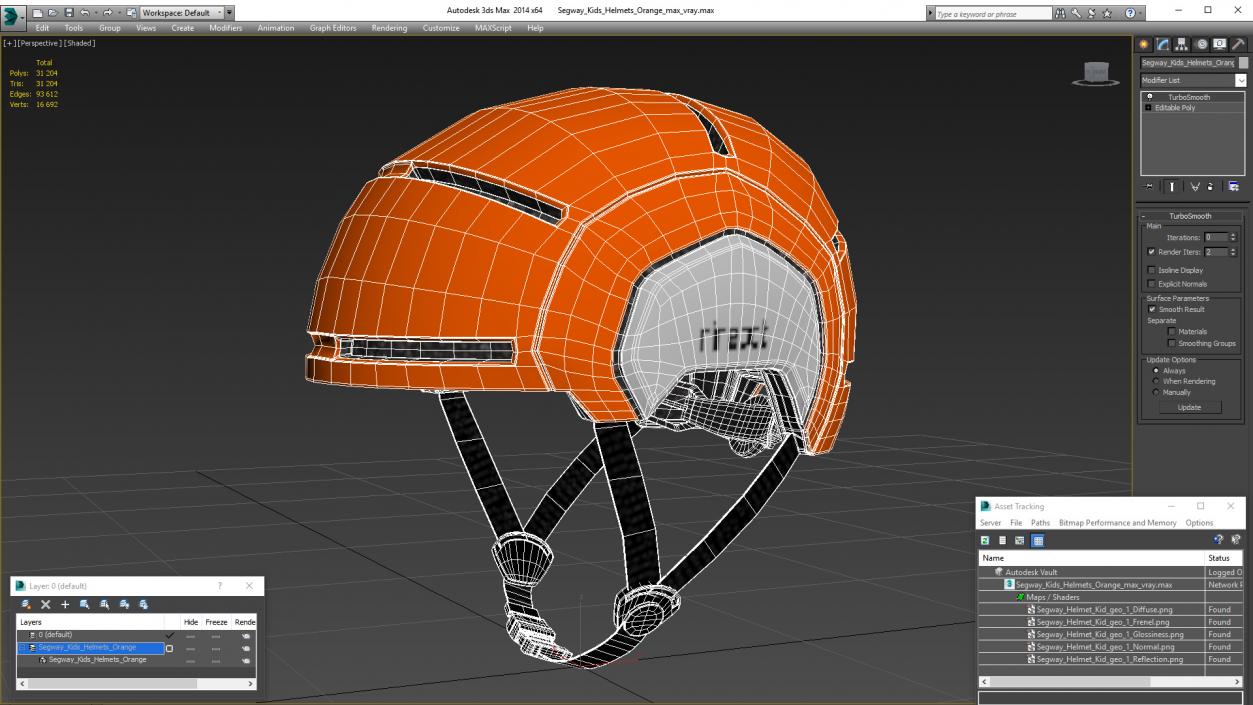 3D Segway Kids Helmets Orange