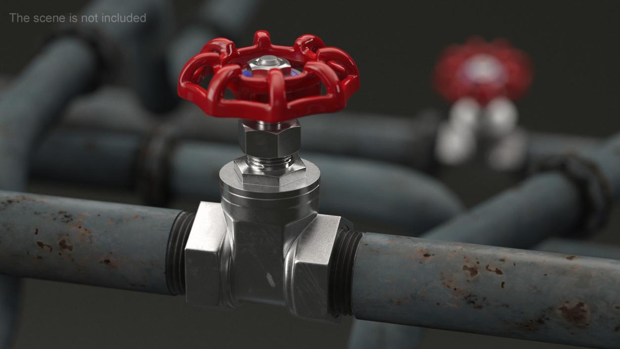 Nickel Gate Valve 3D