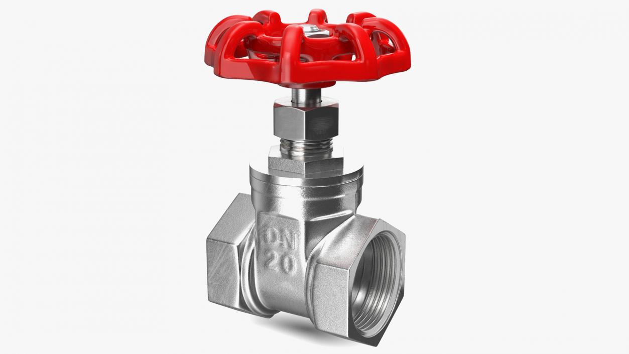 Nickel Gate Valve 3D