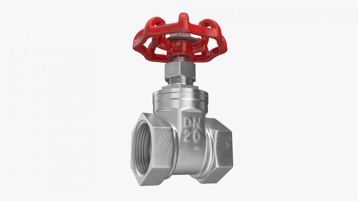 Nickel Gate Valve 3D