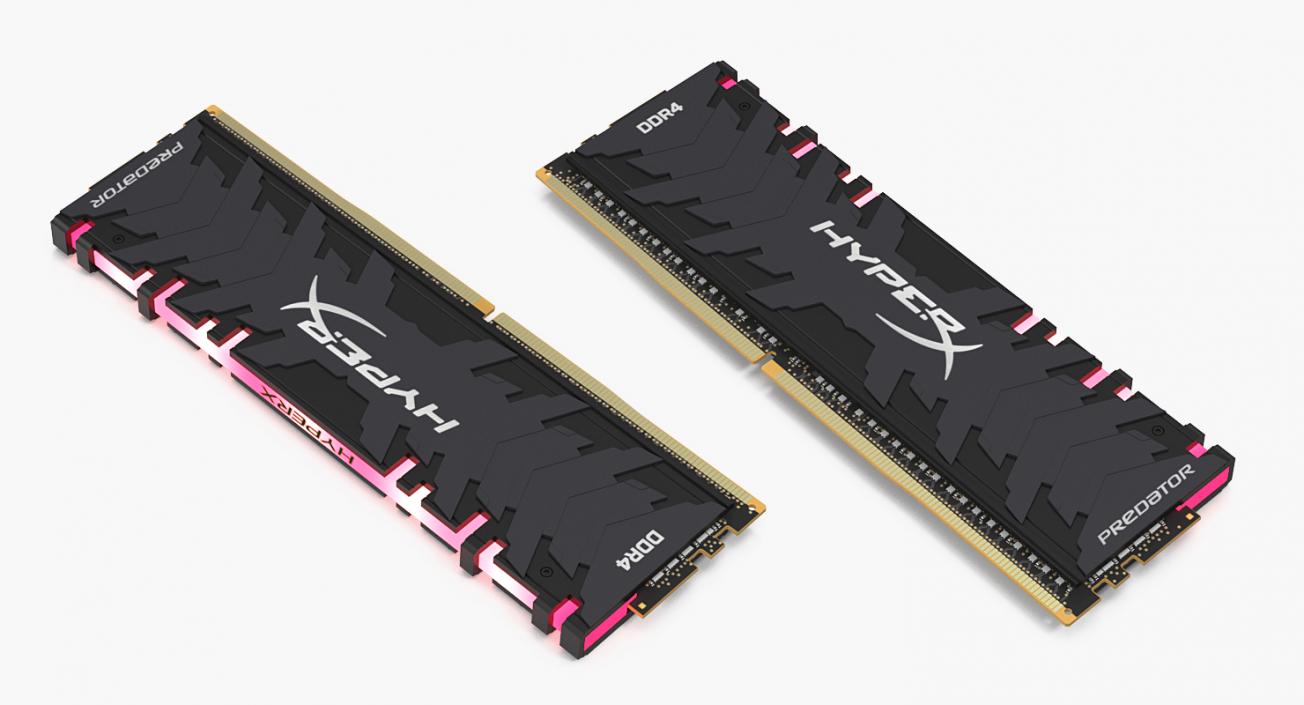 3D DDR4 Red Kingston HyperX Predator model